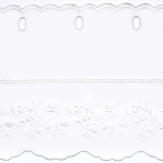 Ткань для штор-кафе коллекция «Poesie» молоко (На отрез высота 30см)