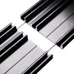 Алюминиевый потолочный карниз «Верона» трехрядный Черный (600-3 ролик)