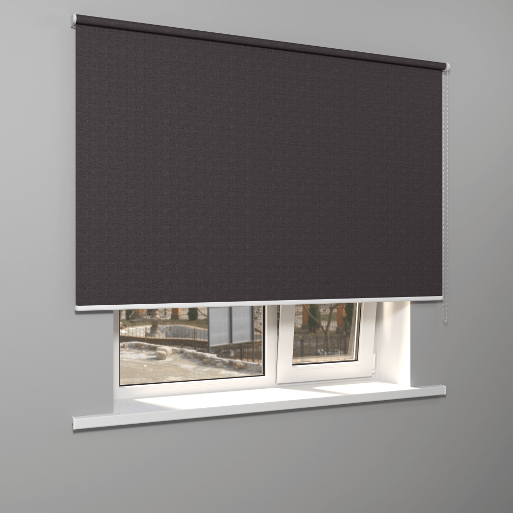 Рулонная штора «MGS» фурнитура Белая. Ткань коллекции «Тэсиро» Каменный