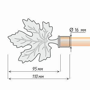 изображение наконечник «клен» на olexdeco.ru
