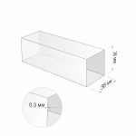 Рукав блистерный ПЭТ 38х38 мм Бухта (термопластик)