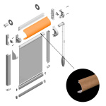 Кассета UNI алюминиевая L= 4 м Светлый дуб