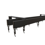 фото стеновой профильный карниз для штор «универсал» двухрядный черный в интернет-магазине Олексдеко