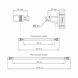 изображение мини-карниз «цилиндр» на olexdeco.ru