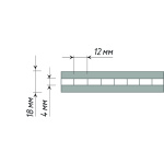Лента с карманами и тоннелем для подъемных штор 2020-RS