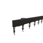 фото профильный карниз для штор «универсал» черный матовый в интернет-магазине Олексдеко