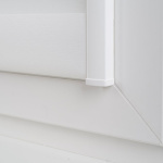 Рулонная штора «UNI 2 День-Ночь» фурнитура Белая. Ткань коллекции «Саванна» Белый