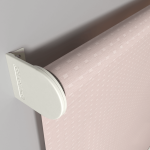 Рулонная штора «Moncada» ø38 фурнитура Белая. Ткань коллекции «Квадро» Мокка