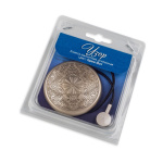 Клипса магнитная «Узор» ø7 см усиленная на кожаном шнуре 30 см (ХМ)