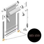 Заглушка нижняя для плоской направляющей UNI Besta Коричневая