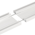 Алюминиевый потолочный карниз «Верона» двухрядный Белый (100-2 ролик)