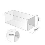 Рукав блистерный ПЭТ 70х70 мм Бухта (термопластик)
