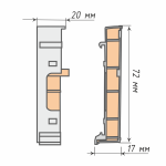 Плитка подкладочная высокая для С-образной направляющей UNI 2 Besta Золотой дуб