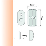 Держатель цепи управления 3,2х4,2 мм Besta (Антрацит)