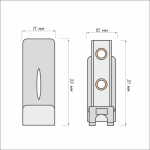 Кронштейн нижний пластиковый для лески комплект Besta (Коричневый)