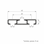 Профиль для карниза «2+1» (Упак. L=6 м Черный)