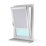 Рулонная штора «UNI 2» фурнитура Белая. Ткань коллекции «Шелк» Белый