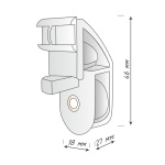 Каретка подъемная с колесом «Вена» (Белая)
