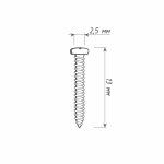 Саморез 2,5х13 мм универсальный полусфера белый цинк (Цинк)