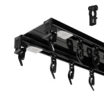 Алюминиевый потолочный карниз «Верона» двухрядный Черный (260-2 ролик)