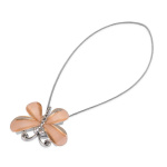 Клипса магнитная «Стрекоза» размер 7 см для легкого и среднего веса штор с тросом 38 см (Карамель)