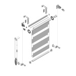Механизм для рулонной шторы «Мини День-Ночь» коричневый (компл. Besta)