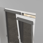 Рулонная штора «UNI 2» фурнитура Темно-серая. Ткань коллекции «Скрин Витара» Черный