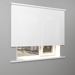 Рулонная штора «Moncada» ø38 фурнитура Белая. Ткань коллекции «Пастель» Белая