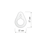 Кольцо конечное 13-17 мм (Прозрачное)