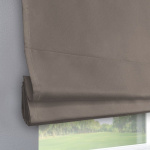 Римская штора белый подъемный механизм «Монро» Dim-out Никелевый