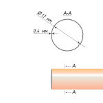 Труба ø19 мм стальная с клейкой лентой L=4 м для рулонной шторы «Мини»