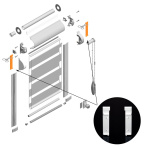 Плитка подкладочная для направляющей плоской UNI Besta Белая