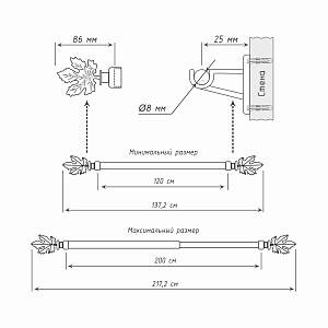 изображение мини-карниз «клен» на olexdeco.ru