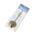 Клипса магнитная «Узор» ø6 см для легкого и среднего веса штор на кожаном шнуре 38 см (А)