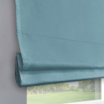 Римская штора белый подъемный механизм индивидуальный размер «Монро» Dim-out Океан