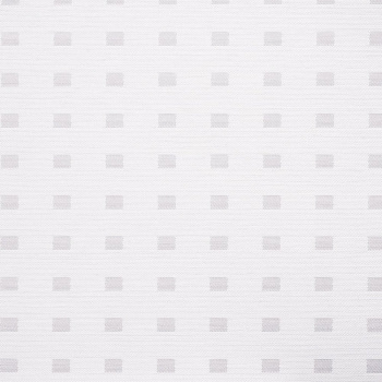 Рулонная штора «Moncada» ø38 фурнитура Белая. Ткань коллекции «Квадро» Жемчуг