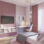 Ткань для штор кол. «Бруклин» ВО 280 см Коралловый (Рулон)