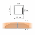 Труба квадратная 20х20 мм (ХМ 400 составная по центру)