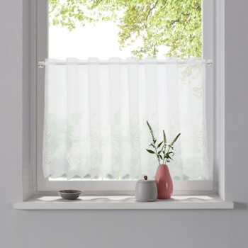 Штора-кафе «Butterfly» молоко высота 45см