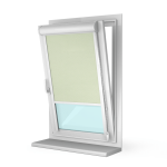 Рулонная штора «UNI 2» фурнитура Белая. Ткань коллекции «Пастель» Фисташка