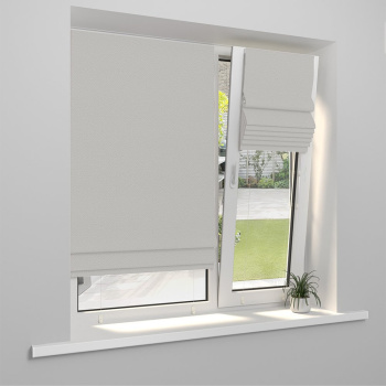 Римская штора «Тулон» инд.размер «Каир» Blackout Бисквит (мех. Белый)