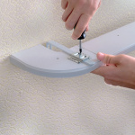 Кронштейн для потолочного карниза ПВХ с пластиной 250х60 мм (Комплект)