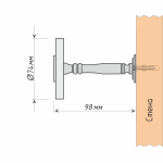Держатель для штор «Астория» (ЧМ)