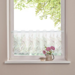 Ткань для штор-кафе коллекция «Butterfly» бежево-серый (На отрез высота 30см)