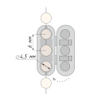 Соединитель цепи управления 4,5х6,0 мм «Капсула» (Белый)