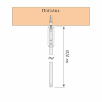 Подвес потолочный универсальный для профильных систем (Белый)