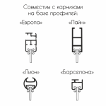 Бегунок «Х-образный» с ушком (Упак. хедер 60 шт. Белый)