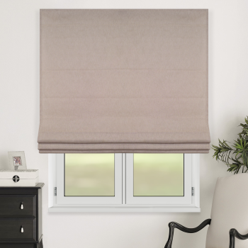 Римская штора белый подъем. мех. «Lino» Бежевый («Вена» L=80 см H=170 см)