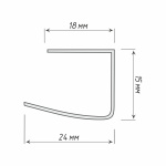 Направляющая С-образная UNI 2 алюминиевая L= 4 м Коричневая