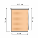Рулонная штора «Мини» Шелк/Кремовый BO (81 х 170 СП)